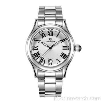 Jam tangan desain vintage stainless steel pria